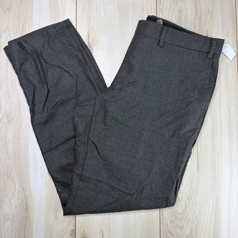 Indochino Mini-grid Wool Dress Pants Mens Size 33x30 Green